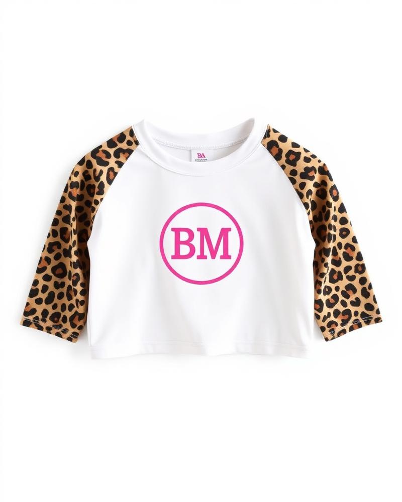Leopard Raglan Top